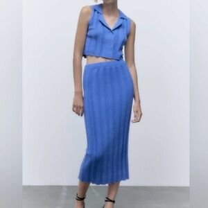 Zara knit midi skirt